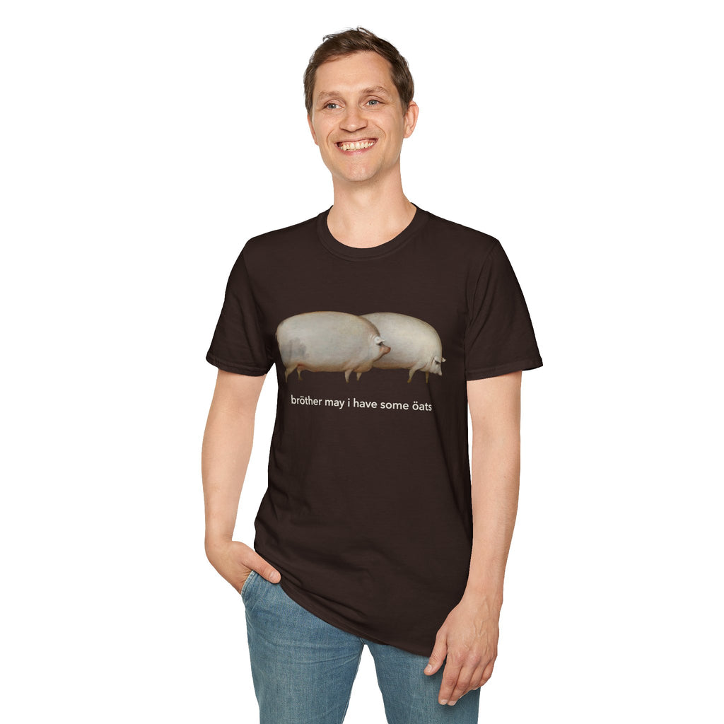 Pig Duo Meme T-Shirt — Brother May I Have Some Oats Tee