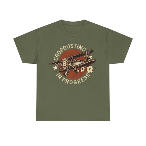 Cropdusting In Progress Vintage Airplane Tee